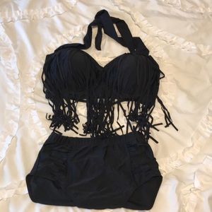 2 piece high waist swimsuit